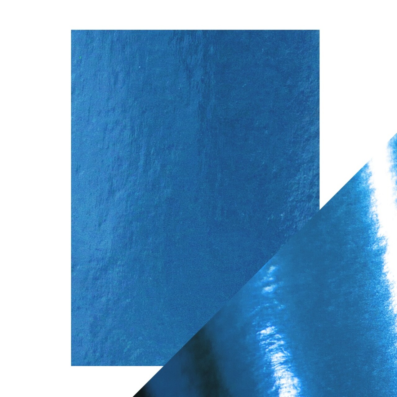 Craft Perfect Imperial Blue Mirror Cardstock Paper, High Gloss, 8.5x11 in, 5 pack